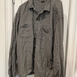 Uniqlo Flannel Houndstooth Button Shirt XL